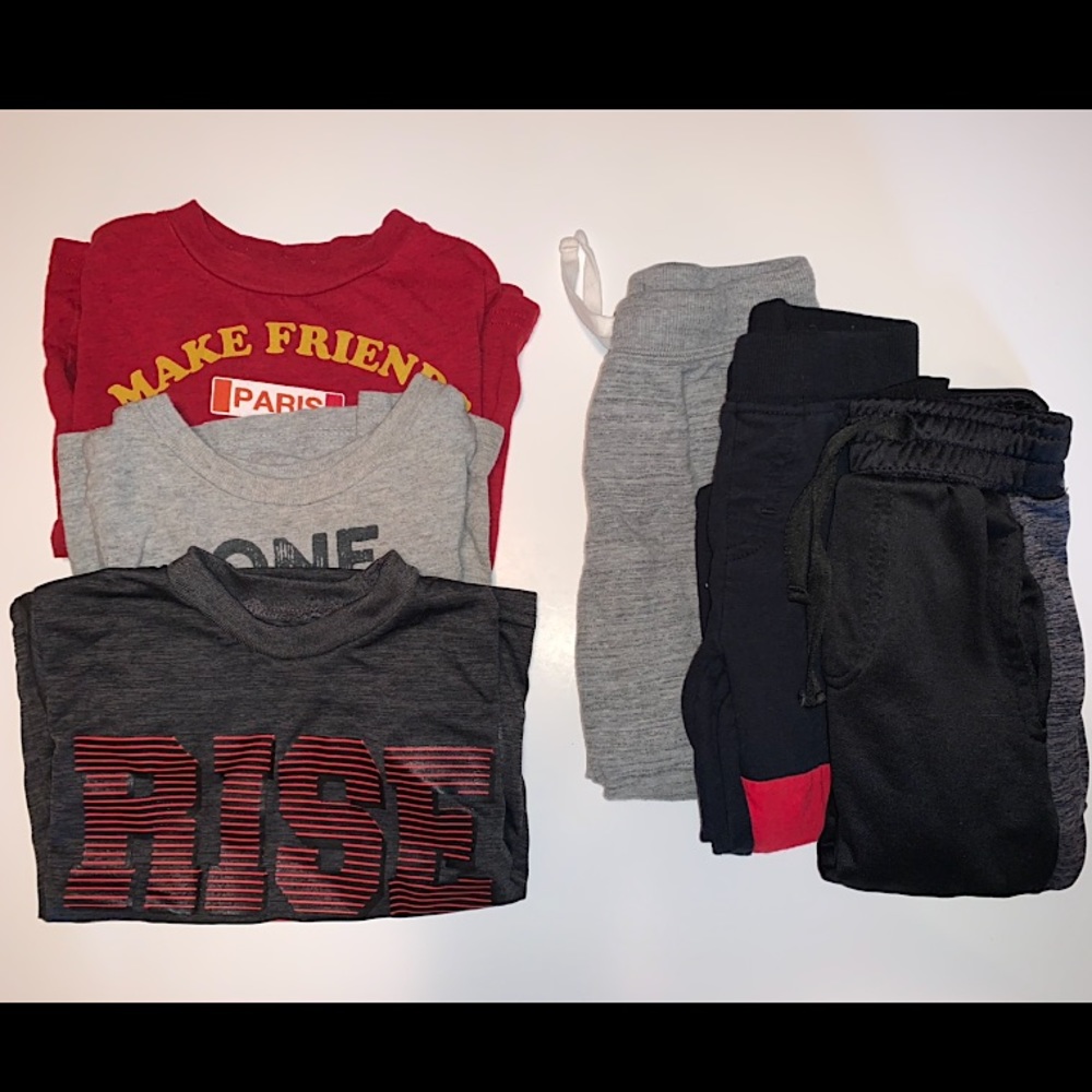 TODDLER BOY 3T TSHIRTS & JOGGER PANTS
